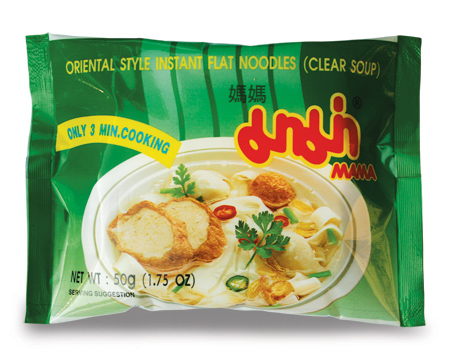 Mama flat rice noodles clear soup 3 buste da 50g.